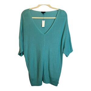 Talbots Sweater Women's Size XL‎ Knit Short Sleeve Office Blue NEW